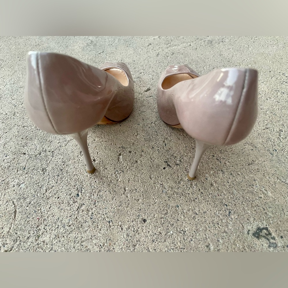 Giuseppe Zanotti Patent Leather peep-toe high-heeled pump BeigeSz39made in Italy - Picture 9 of 10